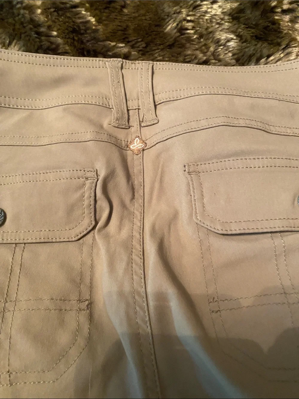 Prana Light Taupe Drawstring Cargo Pants - Picture 4 of 4